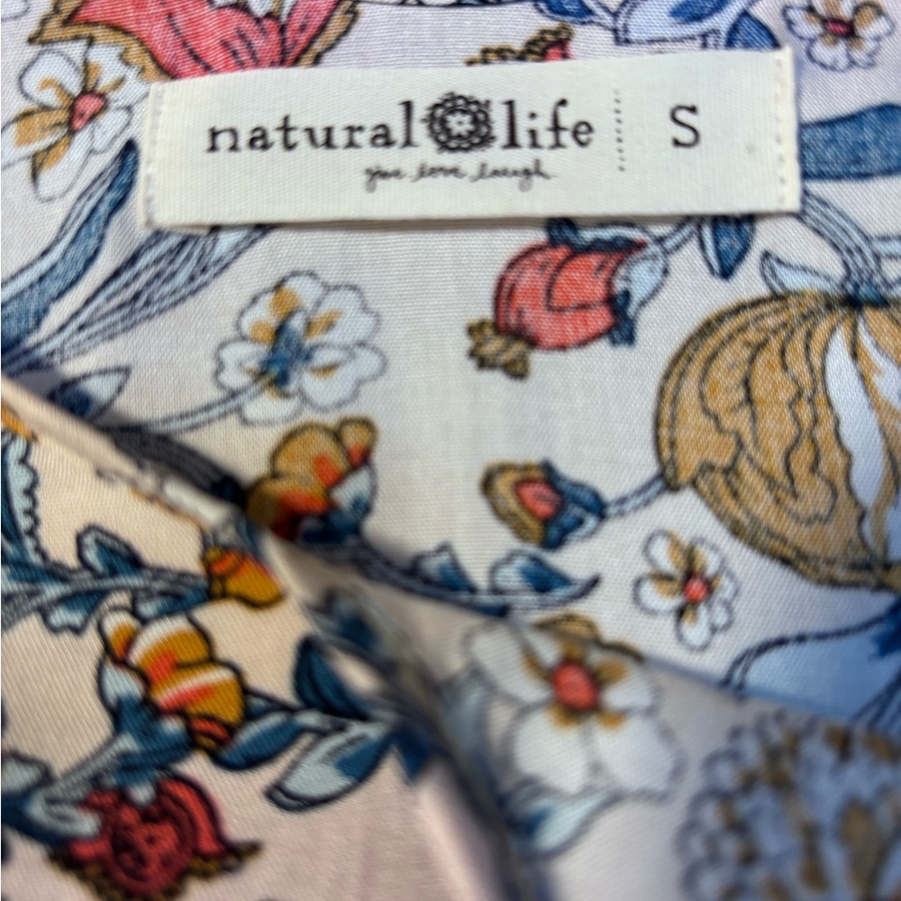 Natural Life Madi Long Maxi Bohemian Floral Slip Dress Size S - Picture 3 of 4
